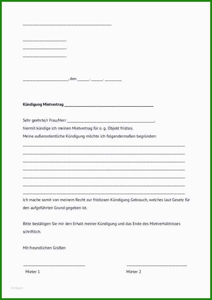 Hiermit Möchte Ich Meinen Mietvertrag Kündigen