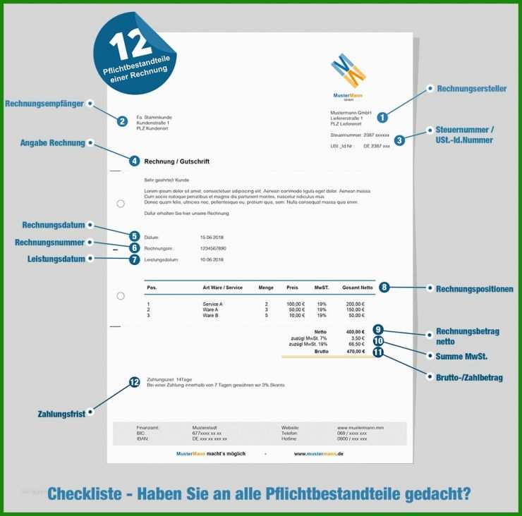 Hinweis Auf Aufbewahrungspflicht Rechnung Muster