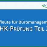 Ihk Report Muster Büromanagement