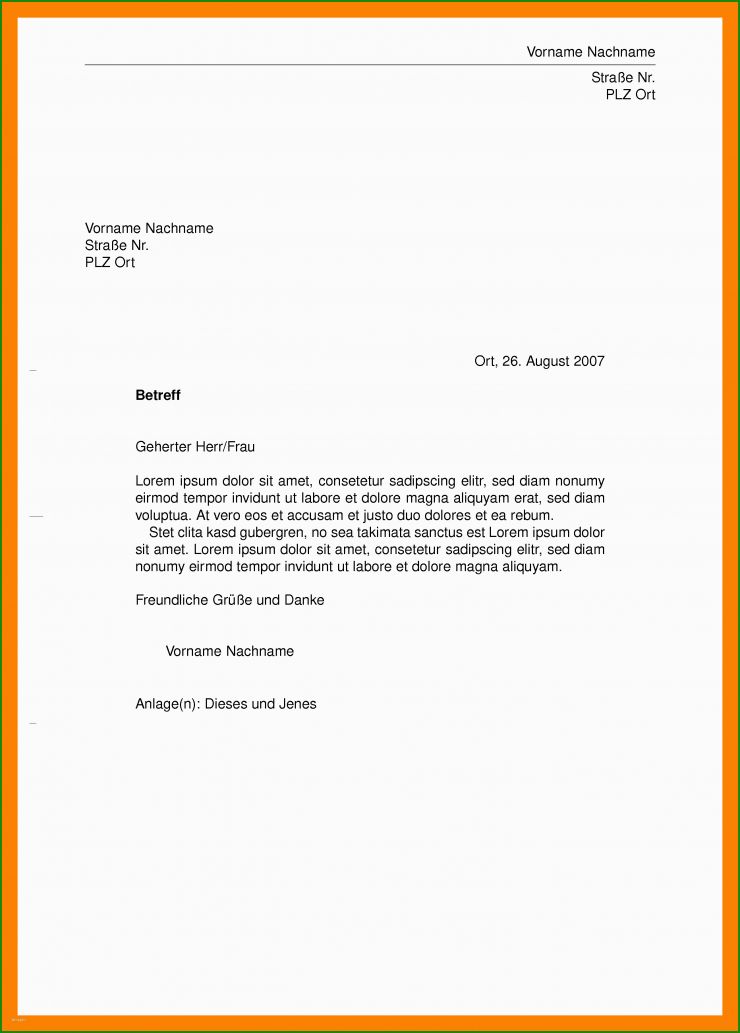 Informeller Brief Muster 4 Informeller Brief Muster