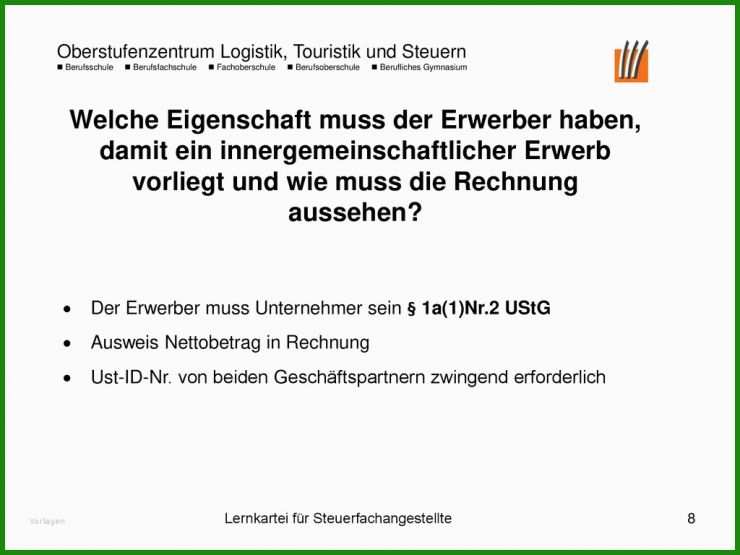 Innergemeinschaftliche Lieferung Rechnung Muster
