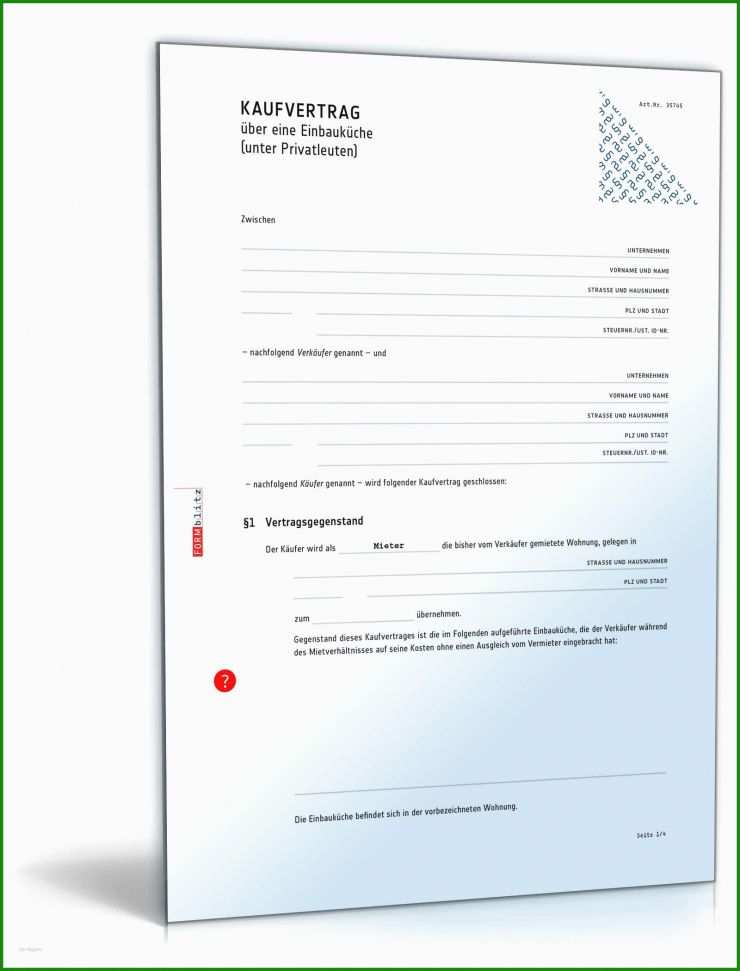 Kaufvertrag Einbauküche Vorlage