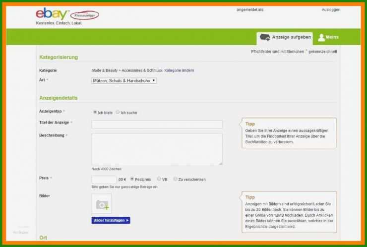 Kaufvertrag Für Ebay Kleinanzeigen Muster