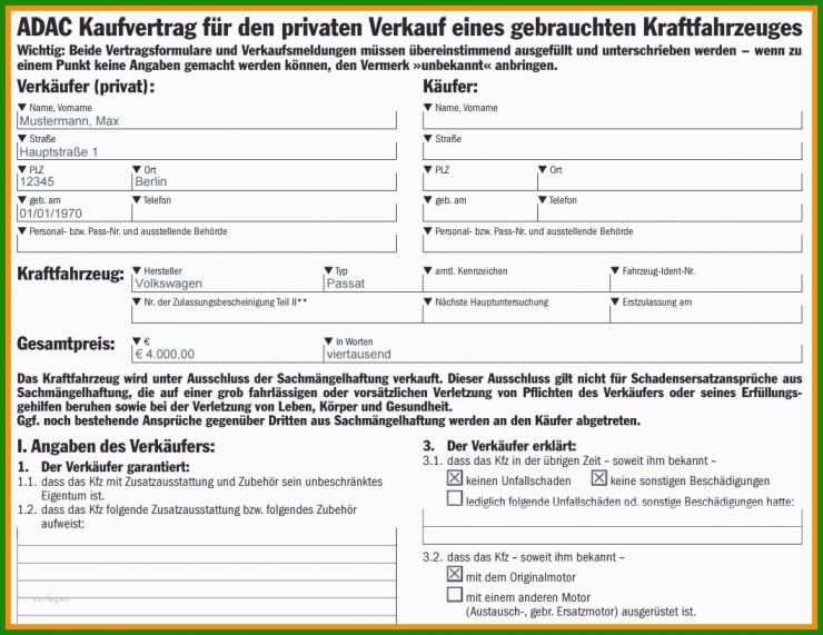 Kaufvertrag Katze Vorlage