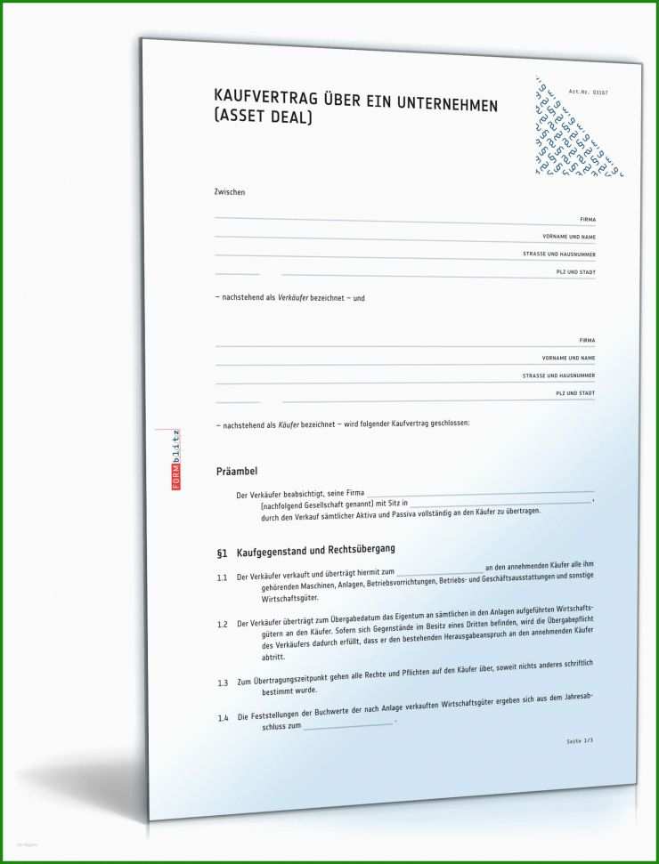 Kaufvertrag Kundenstamm Muster