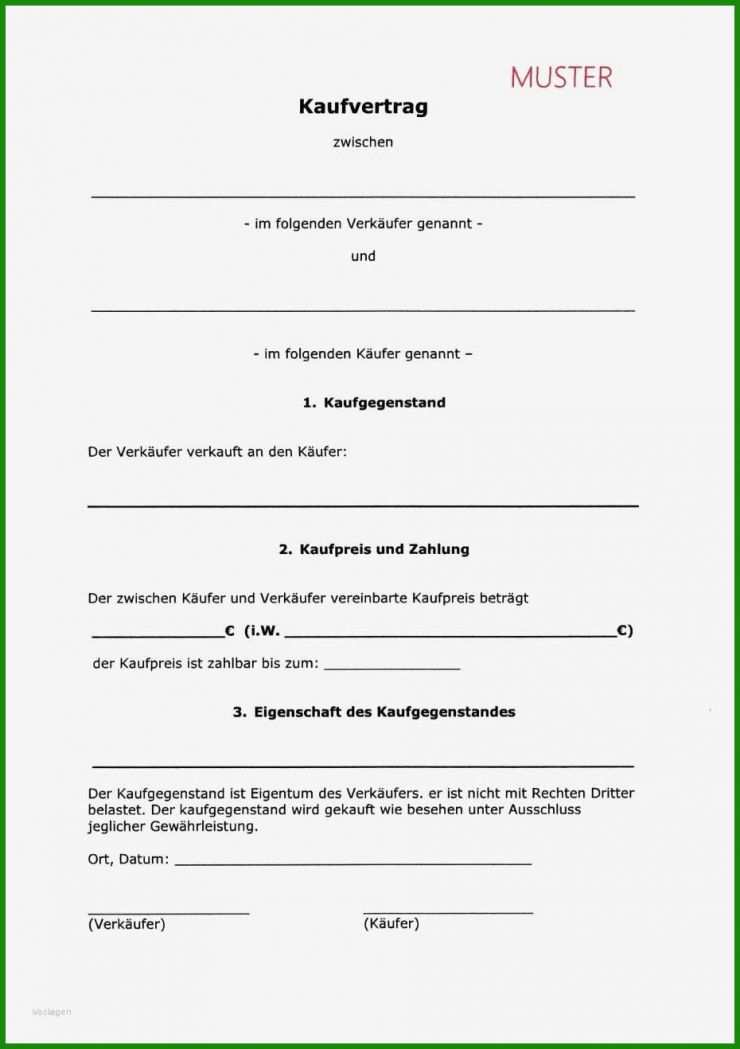 Kaufvertrag Mofa Vorlage