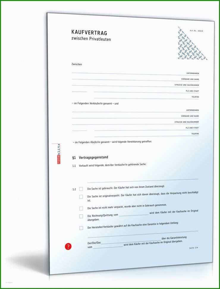 Kaufvertrag Muster Allgemein