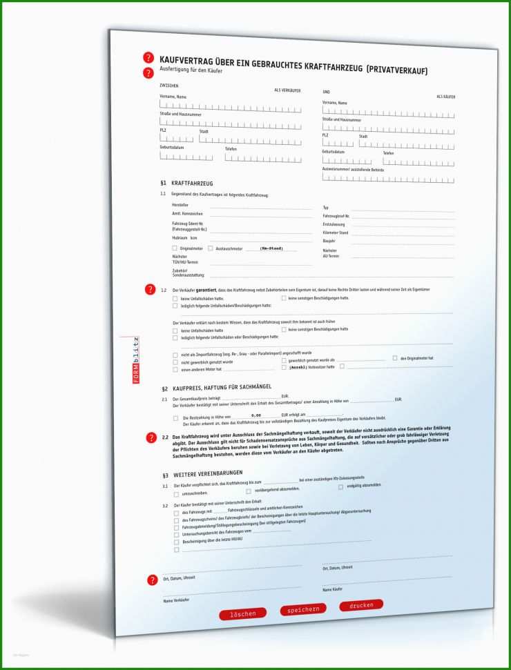 Kaufvertrag Privat Muster Pdf