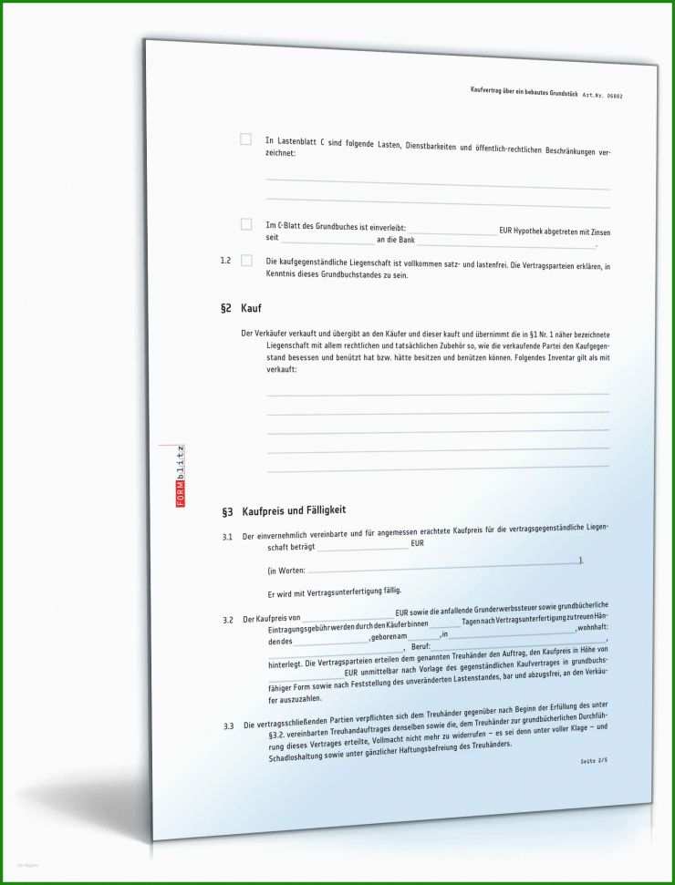 Kaufvertrag Unbebautes Grundstück Muster Kostenlos