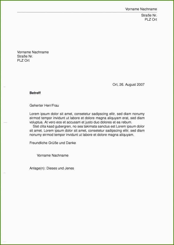 Kennenlern Brief Muster