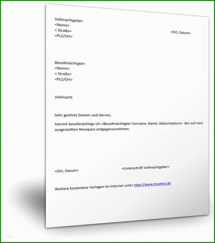 Kfz Ummeldung Vollmacht Vorlage