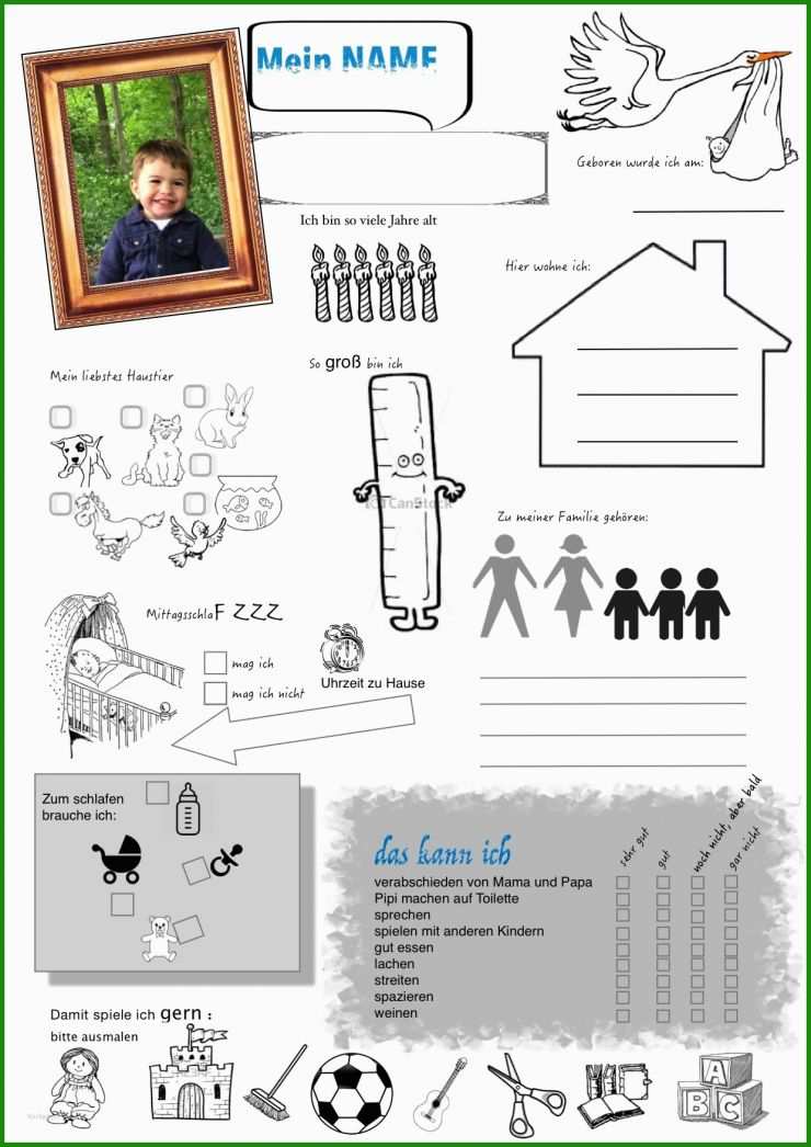 Kinder Steckbrief Vorlage