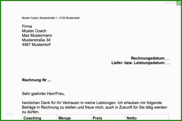Kleinunternehmer Rechnung Muster österreich