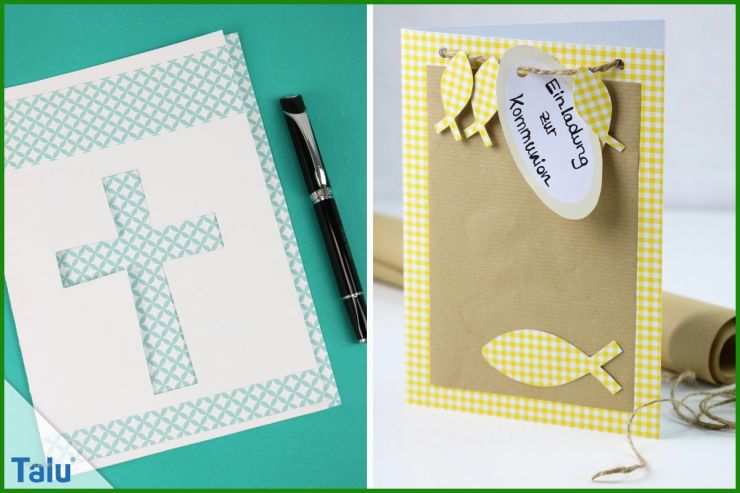 Kommunionkarten Basteln Vorlage 1 Kommunionkarten Basteln Vorlage