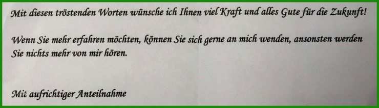 Kondolenzschreiben formulierung