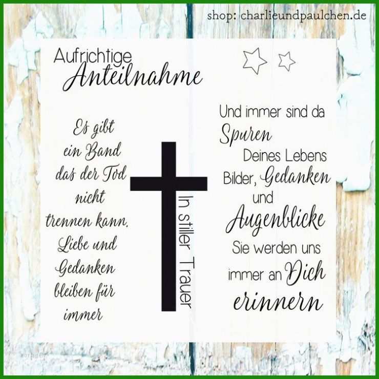 Kondolenzschreiben Karte