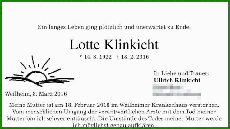 Kondolenzschreiben Mutter Verstorben