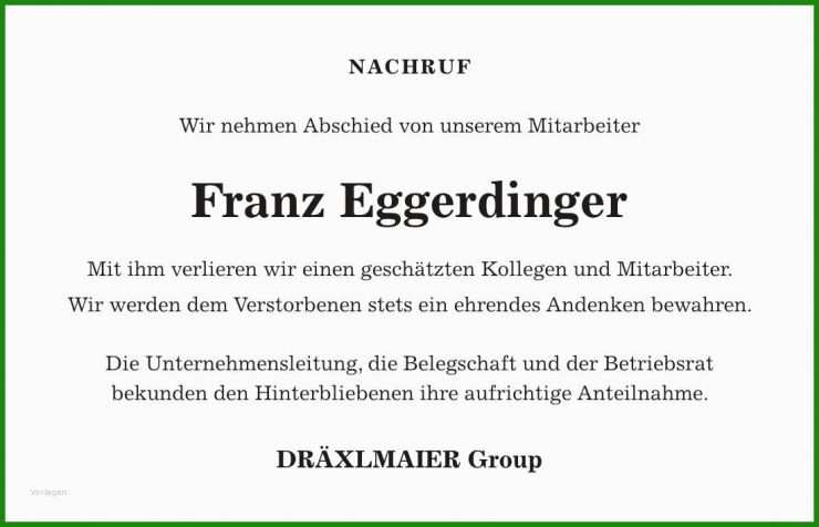 Kondolenzschreiben Verstorbenen Kollegen