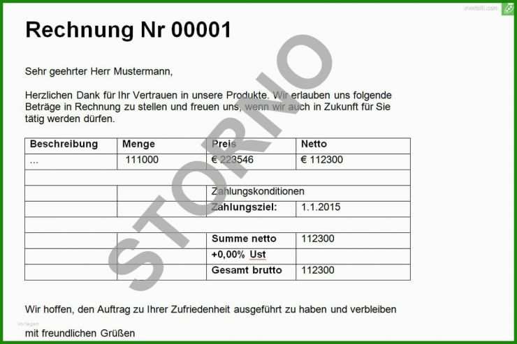 Korrigierte Rechnung Muster 7 Korrigierte Rechnung Muster