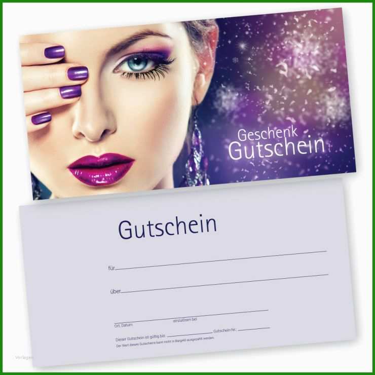 Kosmetik Gutschein Vorlage