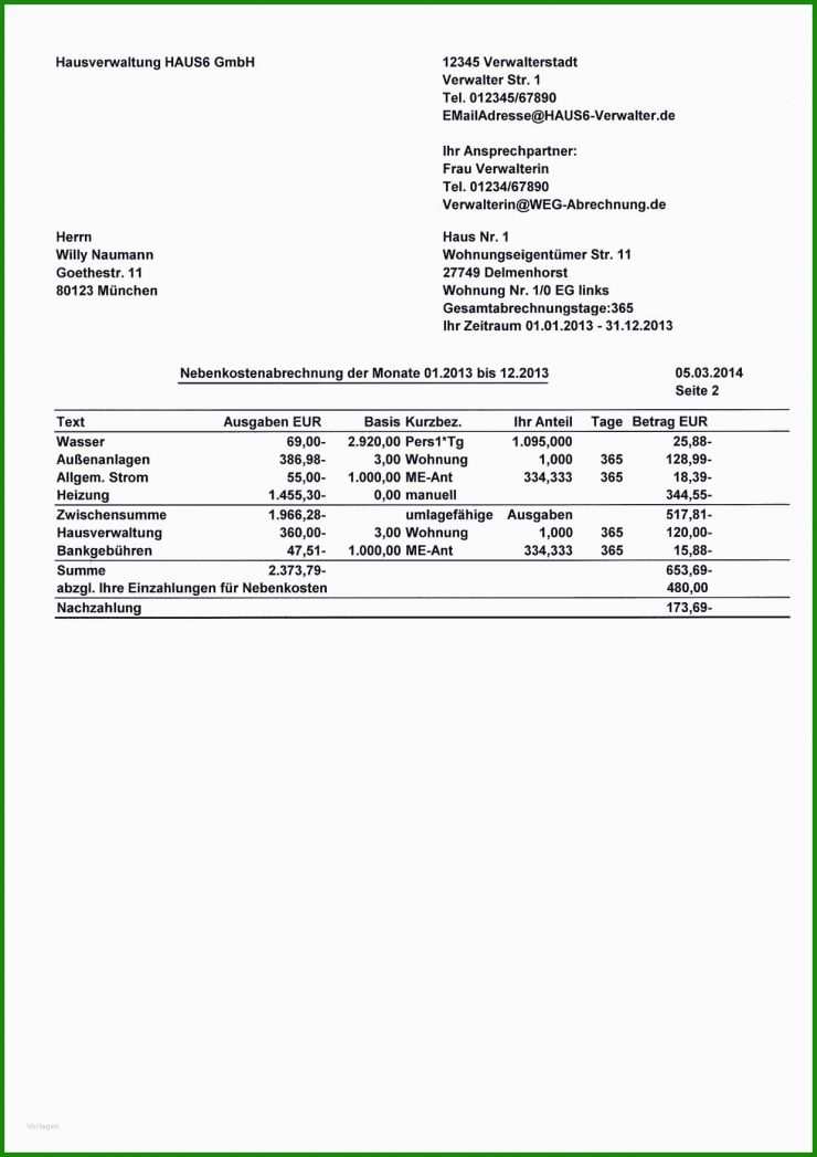 Kumulierte Rechnung Muster Pdf