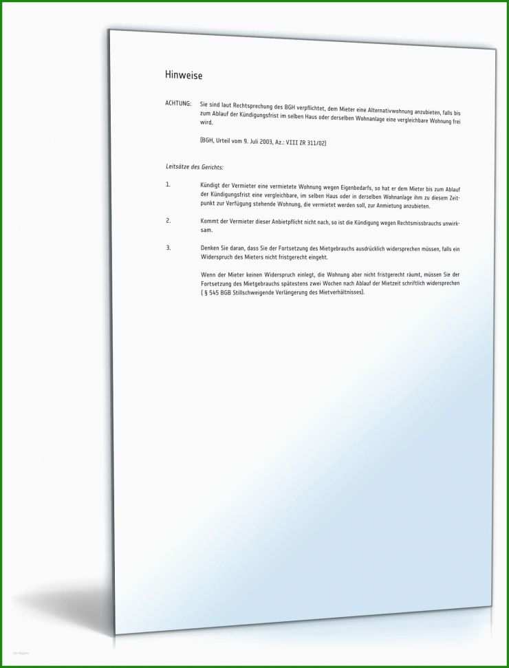 Kündigung Mietvertrag Muster Download