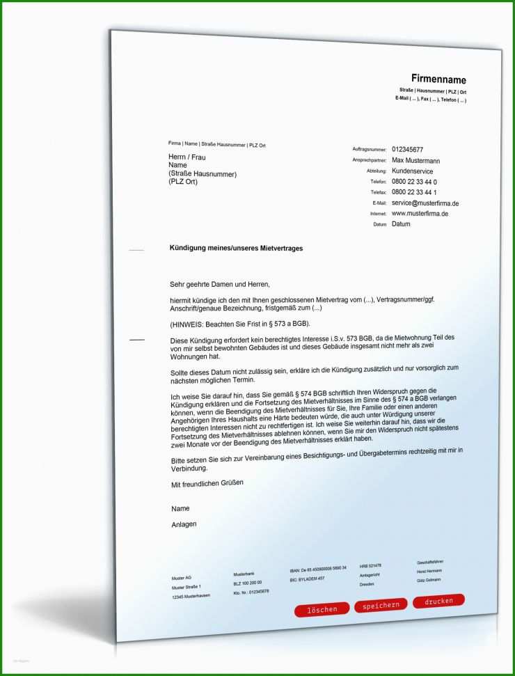 Kündigung Mietvertrag Muster Mehrere Mieter