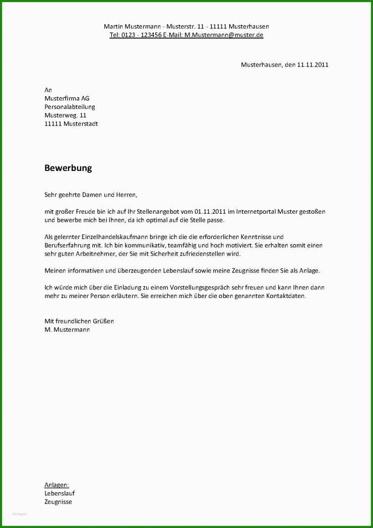 Kurzbewerbung Flyer Muster Kostenlos
