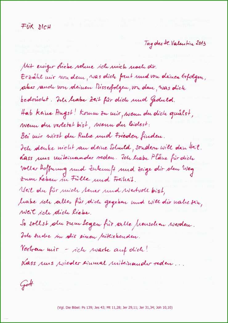 Kurzer Liebesbrief Vorlage