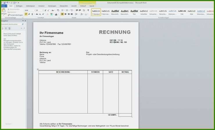 Leichenschau Rechnung Muster