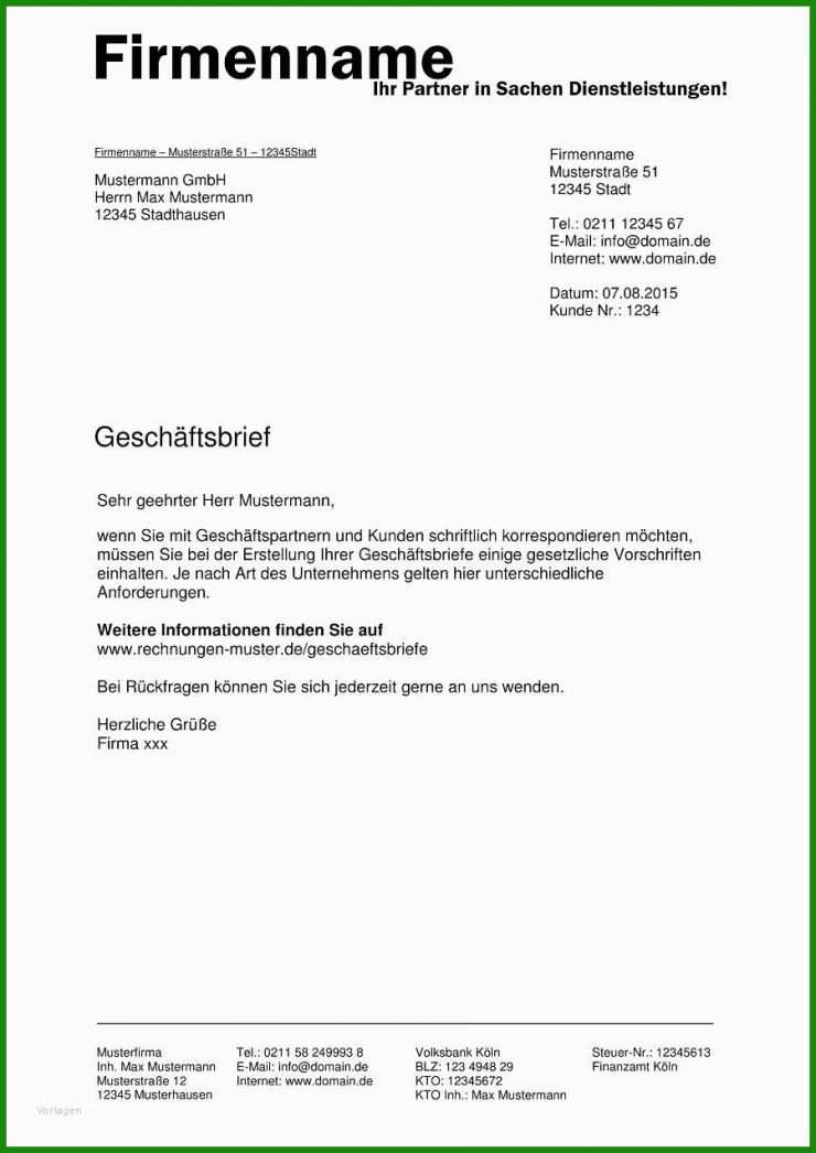 Libre Office Brief Vorlagen