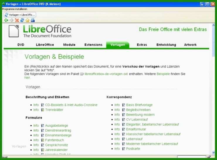 Libreoffice Speisekarte Vorlage