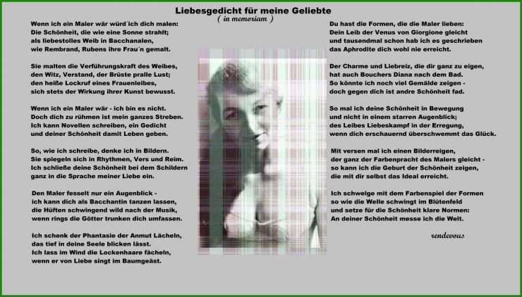 Liebesgedicht Analyse Muster