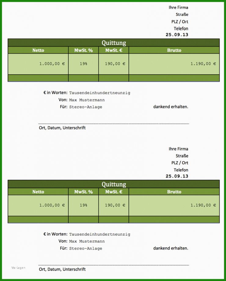 Maler Rechnung Vorlage