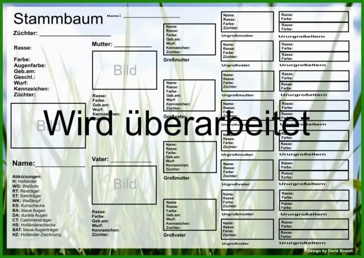 Mein Stammbaum Vorlage