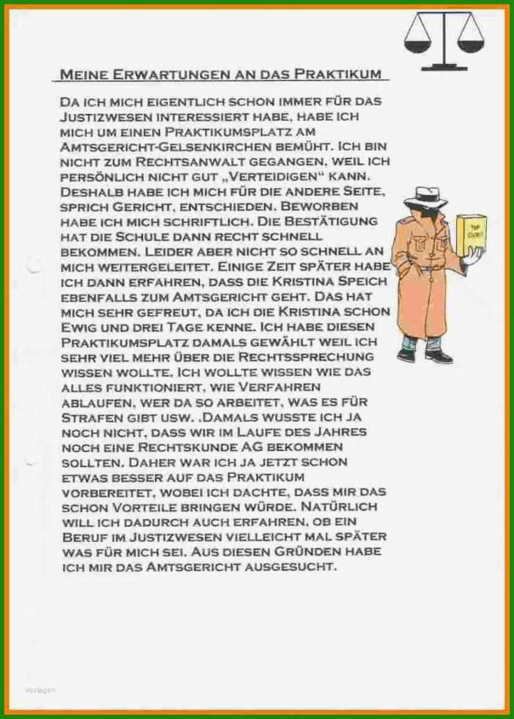 Meine Erwartungen An Das Praktikum Vorlage
