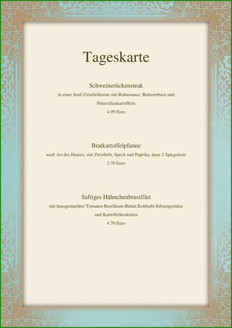Menükarte Erstellen Vorlage Kostenlos