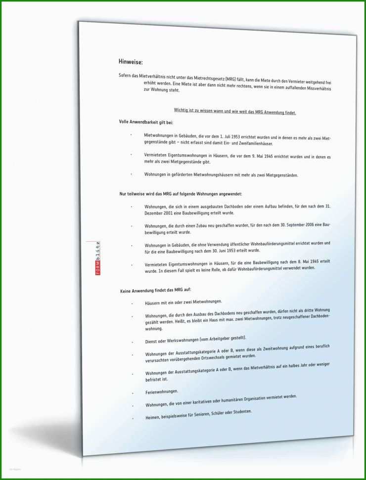 Mieterhöhung Muster Brief 5 Mieterhöhung Muster Brief