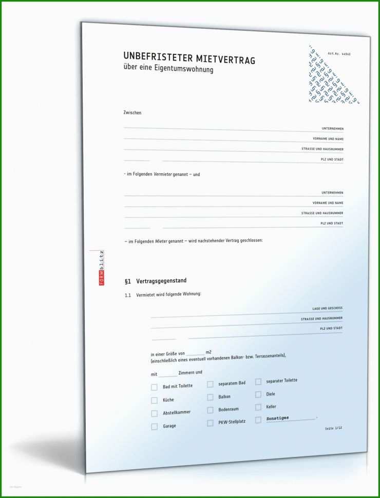 Mietvertrag Eigentumswohnung Vorlage
