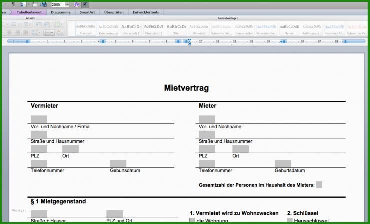 Mietvertrag Flüchtlinge Muster