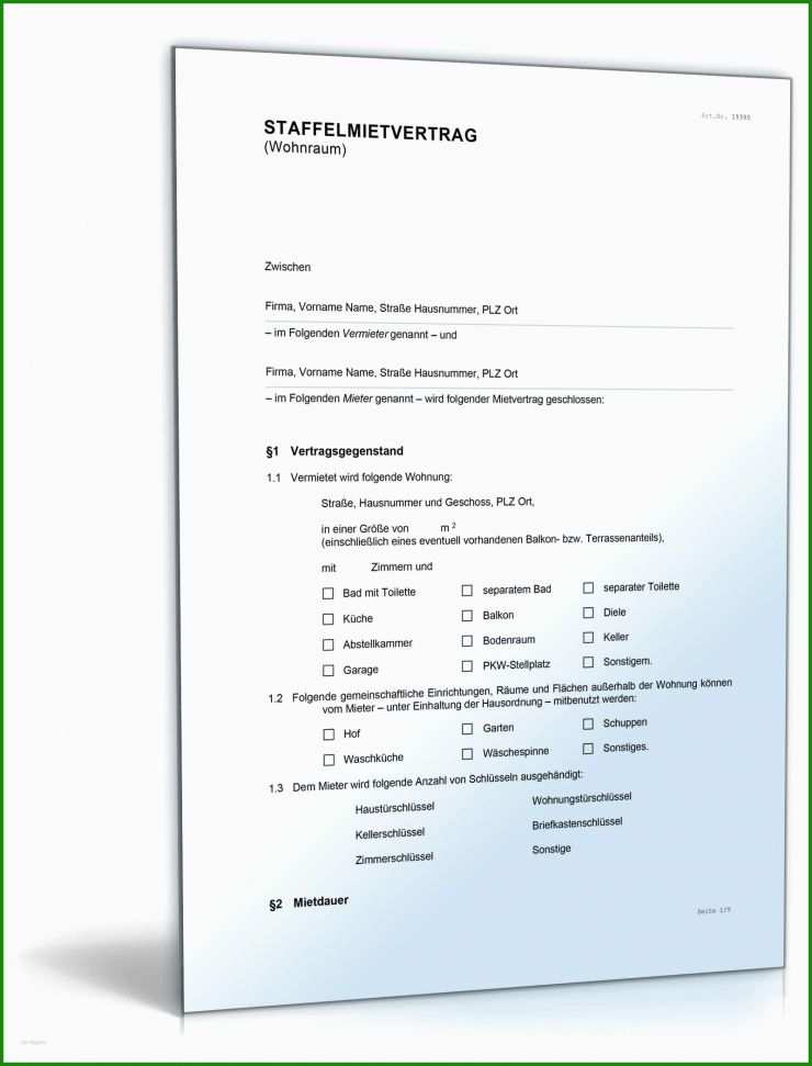 Mietvertrag Für Wohngemeinschaft Muster