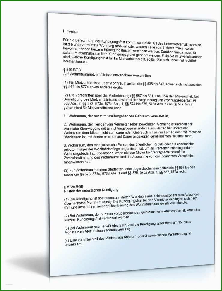 Mietvertrag Kündigen 2 Hauptmieter