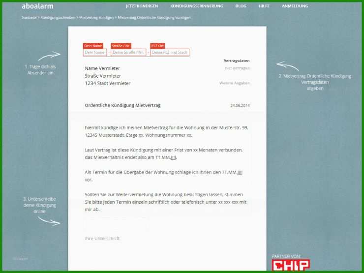 Mietvertrag Kündigen Download