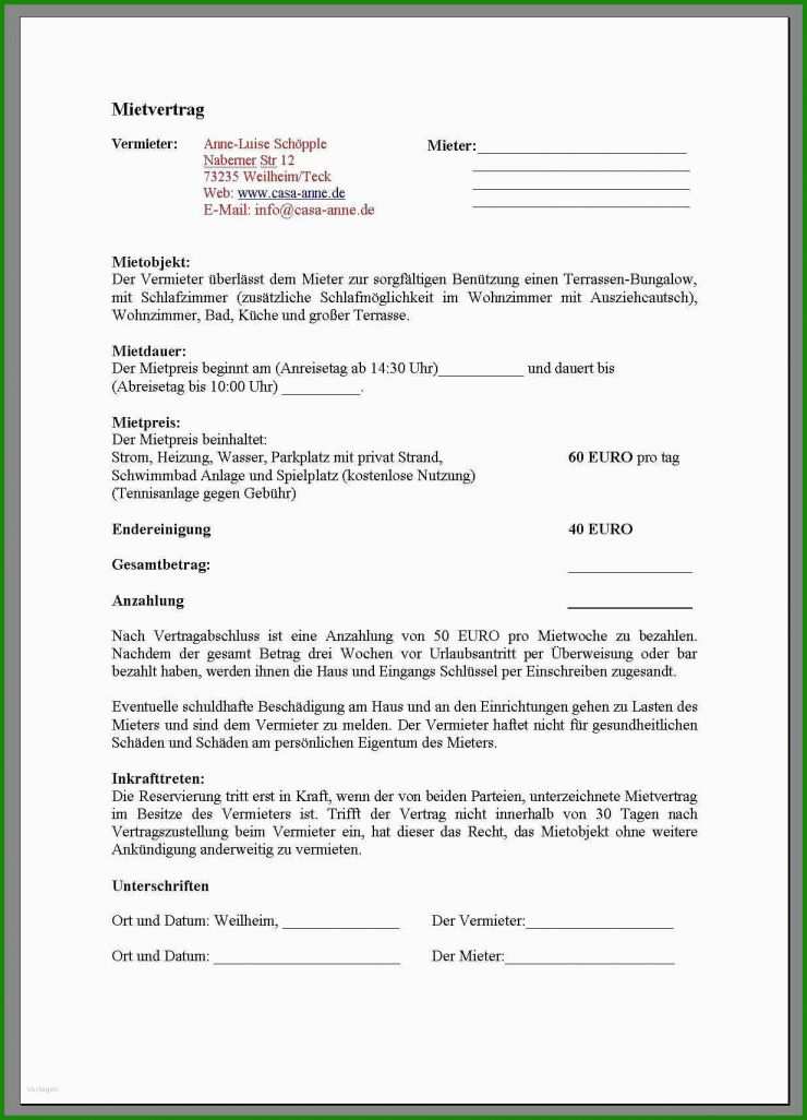 Mietvertrag Kündigen Muster Zum Ausdrucken
