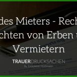 Mietvertrag Kündigen tod Des Mieters