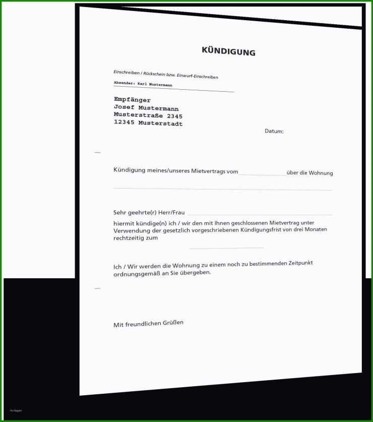 Mietvertrag Kündigen Vermieter Eigenbedarf Muster