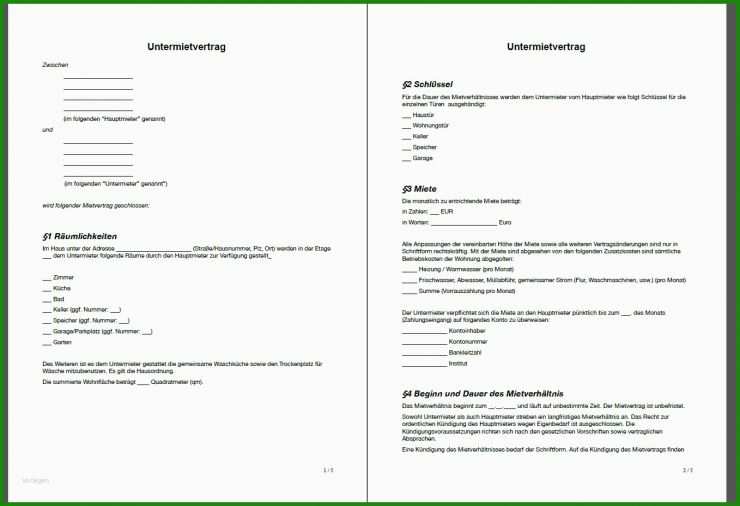 Mietvertrag Kündigen Vorlage Openoffice