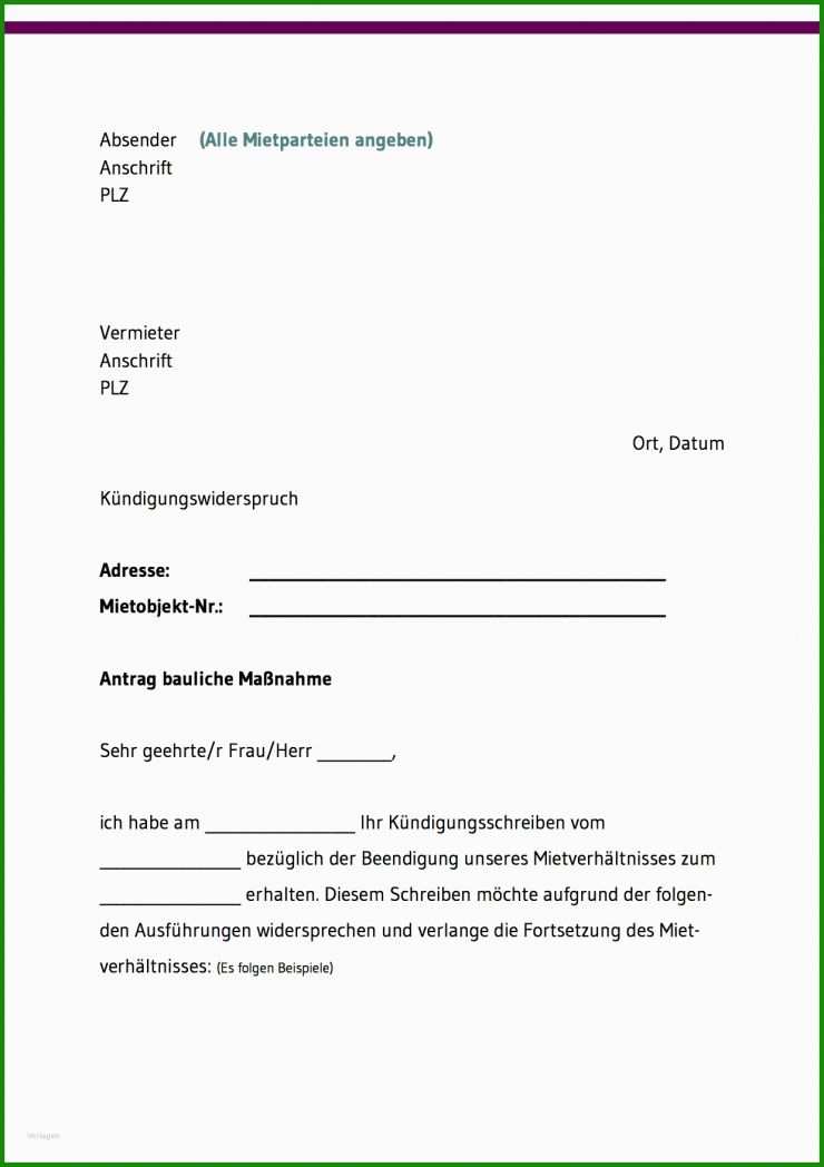 Mietvertrag Kündigen Wohngemeinschaft Vorlage