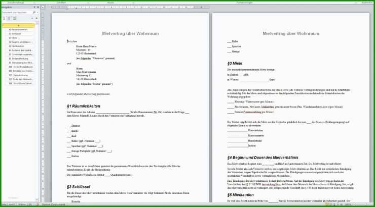 Mietvertrag Muster Kostenlos 2015