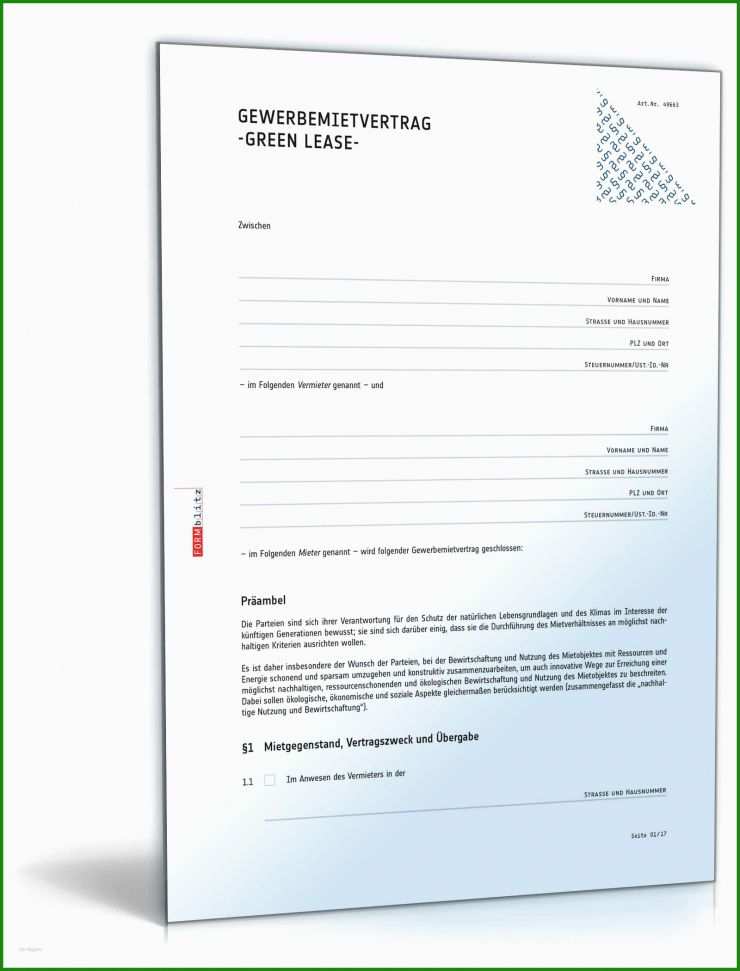 Mietvertrag Muster Pdf Ausfüllbar